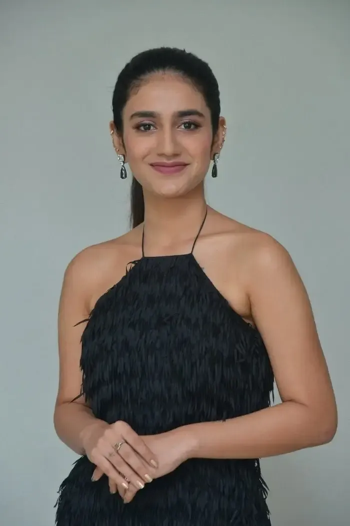 TELUGU ACTRESS PRIYA PRAKASH VARRIER IN SLEEVELESS BLACK GOWN 14